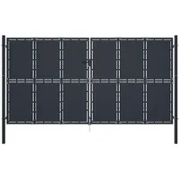 vidaXL Gartentor 400 x 175 cm Stahl Anthrazit