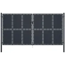 vidaXL Gartentor 400 x 175 cm Stahl Anthrazit