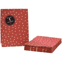 Adventskalender zum Befüllen 'Nur noch x-mal schlafen' schwarz - rote Tüten