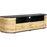 Beliani Tv-Möbel, Hellbraun, 160x44x40 cm, Wohnzimmer, Wohnwände, Lowboards, Lowboards stehend