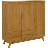 loft24 Mehrzweckschrank Olly Schrank Wäscheschrank Kiefer Massivholz Landhaus Stil beige