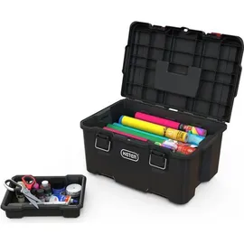 KETER Stack n Roll Werkzeugkasten unbestückt Schwarz 52,5x41,1x69,4 cm
