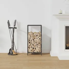 vidaXL Kaminholzregal Kaltgewalzter Stahl 34 x 25 x 70 cm Schwarz