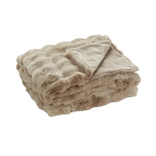 IBENA Kuscheldecke Bubble 150 x 200 cm Polyester Beige