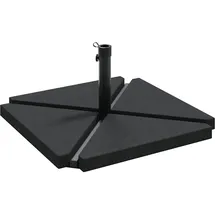 vidaXL Schirmständer 5-tlg. Granit und Stahl Schwarz