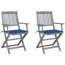 vidaXL Gartenstuhl 57 x 57 x 91 cm blau 2 St.