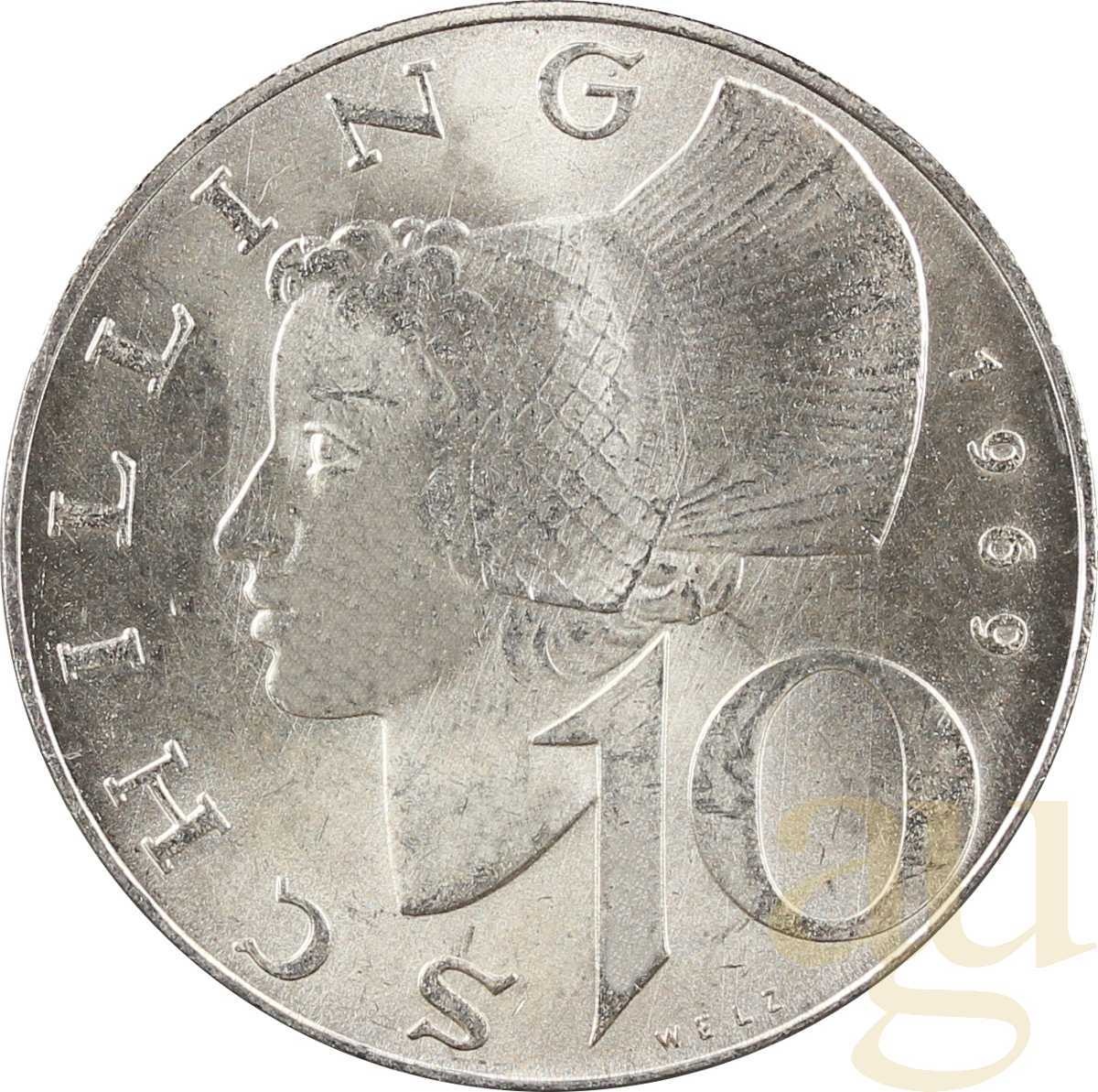 10 Schilling Silbermünze Republik Österreich