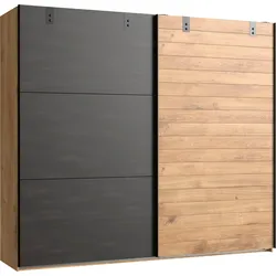 Schwebetürenschrank WIMEX "Detroit by fresh to go", beige (raw steel, metall), B:300cm H:218cm T:65cm, Schränke