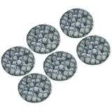 YSZBD Sitzkissen Stuhl Rund 6er/4er/2er Set、Rundes Sitzkissen Mit Loch、Sitzkissen Rund 40cm Waschbar、Stuhlkissen Rund、Sitzkissen FüR StüHle Esszimmer(#17,50x50cm6pcs)