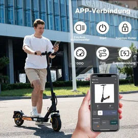 Mega Motion E-Scooter schwarz/orange