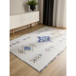benuta Vintage-Teppich, Beige, Mehrfarbig, Kunststoff, Vintage, Rechteckig, 60x120 cm, Oeko-Tex® Standard 100, in verschiedenen Größen erhältlich, rutschfeste Unterfläche, waschbar, Teppiche & Böden, Teppiche, Vintage-Teppiche