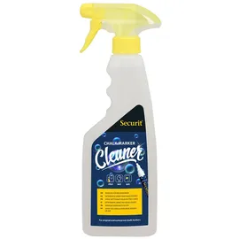 Securit Securit® Reinigungsspray für Kreidemarker, 500 ml, entfernt rückstandslos wasserlösliche und wasserfeste Flüssigkreide von non-porösen Oberflächen, Securit_SECCLEAN-KL, Mehrfarbig