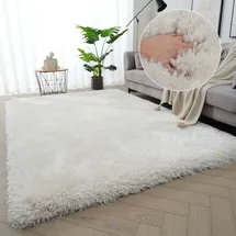 OTTO home Hochflor-Teppich OTTO HOME "Micro exclusiv Teppich, sehr hoher Flor, weich durch Mikrofaser" Gr. 8, beige (creme), B:300cm H:78mm L:400cm, Kunstfaser, Teppiche, sehr weich, flauschig, uni, Wohnzimmer, Schlafzimmer, Kinderzimmer