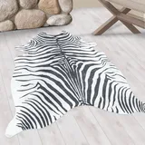 Ayyildiz Teppich ETOSHA 4111«, tierfellförmig, 6 mm Höhe, Pflegeleicht / Moderner Fell Look schwarz
