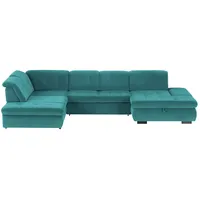 Lounge Collection Wohnlandschaft  Spencer , türkis/petrol , Maße (cm): B: 382 H: 102 T: 260.0