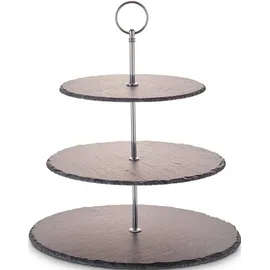 Echtwerk Etagere in Grau - (H)35 cm