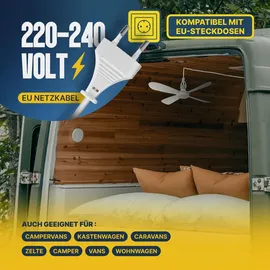 BestLivings Mobiler Deckenventilator 40 cm Deckenventilator Weiß
