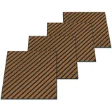 [neu.holz] Akustik-Wandpaneel Vang Teakoptik 12 St. 60 x 60 x 2 cm