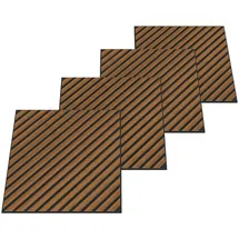 [neu.holz] Akustik-Wandpaneel Vang Teakoptik 12 St. 60 x 60 x 2 cm
