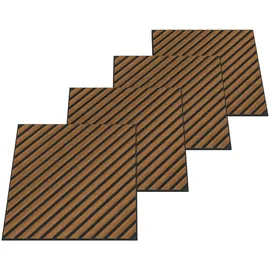 [neu.holz] Akustik-Wandpaneel Vang Teakoptik 12 St. 60 x 60 x 2 cm