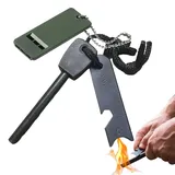 Feuerstahl Feuerstein Anzünder Feueranzünder Feuerzeuge Zündungen Feuerstarter Fireflint Magnesium Ferrocerium Fire Steel Firestarter Schaber Und Pfeife 20000 Zündungen für Outdoor Survival Bushcraft