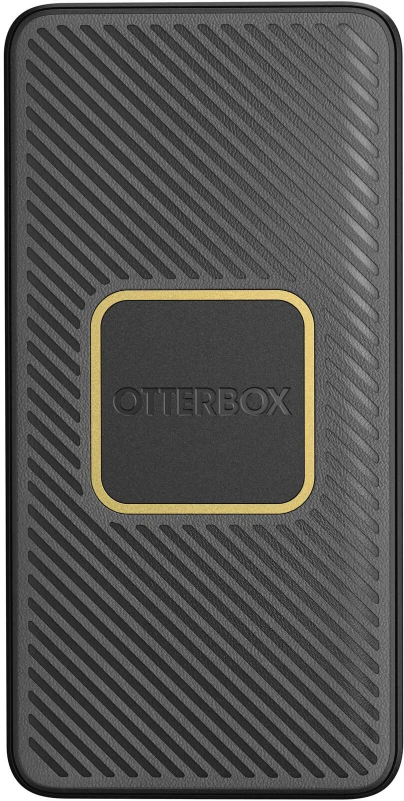 OtterBox Power Bank mit Qi 10W drahtlosem Laden, 15,000 mAh externer Akku mit USB-A 18W und USB-C 18W Ausgangsleistung, Status LED, schlankes, sturzgeschütztes robustes Design, Schwarz