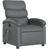 vidaXL Massagesessel mit verstellbarer Rückenlehne Kunstleder 92 x 99,5 x 0 cm Grau