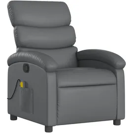 vidaXL Massagesessel mit verstellbarer Rückenlehne Kunstleder 92 x 99,5 x 0 cm Grau