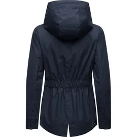 Ragwear leichte Damen, Übergangsjacke kurz Outdoorjacke wasserdicht Parka mit Kapuze Monade Übergang YOUMODO Navy24 Gr. S (36), blau (mittelblau), Obermaterial: 100% Polyester.