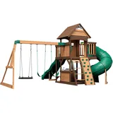 XXXLutz Xxxl Spielturm, Braun, Grün, Holz, Zeder, 470x300x560 cm EN 71, Outdoor Spielzeug, Spieltürme