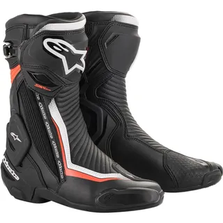 Alpinestars SMX Plus v2 Motorradstiefel schwarz-weiss-rot, Größe 40