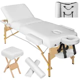 Tectake tectake® 3 Zonen Massageliege-Set, Breite 70 cm, Polsterung, Rollen und Holzgestell