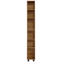WELLTIME Hochschrank WELLTIME "Trento, Badmöbel, Badregal, Regal, Breite 25 cm", braun (wotaneiche), B:25cm H:180cm T:25cm, Schränke, Hochschrank, Standregal, Badezimmer-Regal, für viel Stauraum