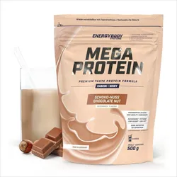 Mega Protein Schoko-Nuss. Eiweißshake Proteinpulver mit Whey & Casein. 500 g EINHEITSFARBE 500g