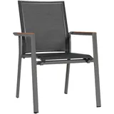 XXXLutz Fly Stapelsessel 62 x 69 x 91 cm elegance grey/Teak Armlehnen