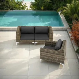 Tectake Villanova Loungeset grau