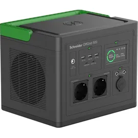 APC Schneider OffGrid 500 Portable Power Station - 500-1000W Nennleistung, 517Wh, 2x AC, 3x USB-A, 2x USB-C, 5,5kg