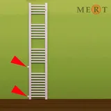 Mert Radiatoren Badheizkörper 300 x 1500 mm weiß