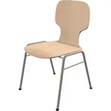 Schalenstuhl stapelbar mit Rundrohrgestell