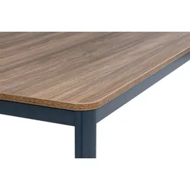 mades Schreibtisch Nova, 200x80x75 cm, Nussbaum, Nachbildung/anthrazit - Grau