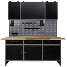 Ondis24 Lochwand Metall 160 cm grau ohne Bestückung