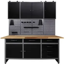 Ondis24 Lochwand Metall 160 cm grau ohne Bestückung