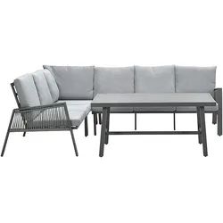 Garden Impressions ANDREA Rope Ecklounge Gartenmöbel Gruppe links grau Ecke&Tisch
