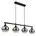 Pendelleuchte 4-flg E27 120 cm schwarz rauchfarben