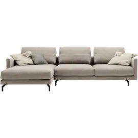 creation by rolf benz Eckcouch Chenille L-Form 3-Sitzer Beige