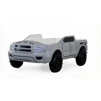 Xlmoebel Autobett Graues 4x4 Autobett mit LED für ein modernes Kinderzimmer, Made in Europa grau