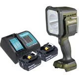 Makita, Arbeitsleuchte, DML 812 SM Akku Handstrahler 18 V 1250 lm LED Olive Grün Outdoor Adventure Sonderedition + (1250 lm)