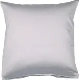 JANINE Mako-Satin-Kissenbezug LENI, Platinfarben - 80 x 80 cm - mit Reißverschluss,