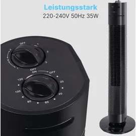 Clatronic TVL 3770 78 cm Turmventilator Schwarz