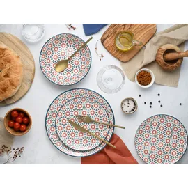 CreaTable Stella Geschirrset Tafelservice 12-tlg. orientalisches Fliesenmotiv bunt